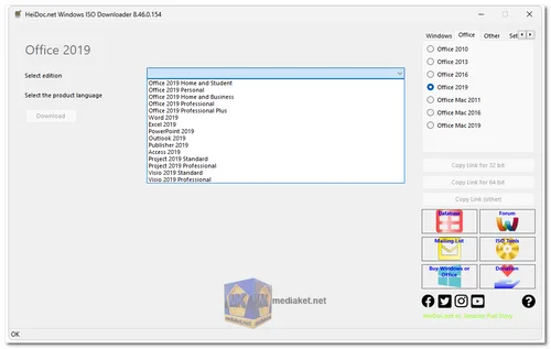 Microsoft Windows and Office ISO Download Tool  screenshot