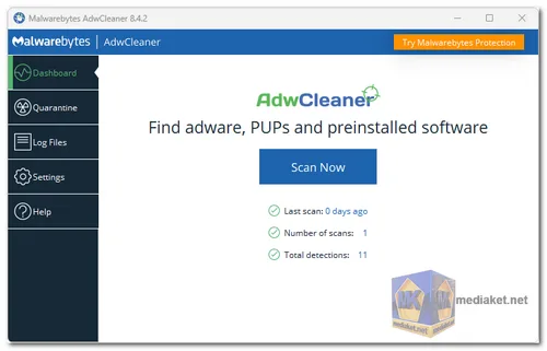 Malwarebytes AdwCleaner screenshot
