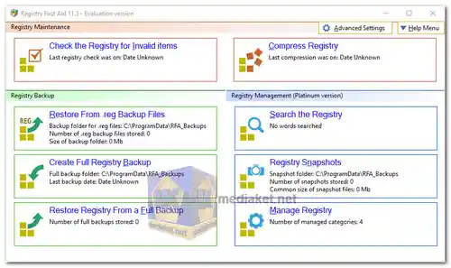 Registry First Aid screenshot