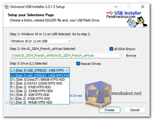Universal USB Installer Screenshot