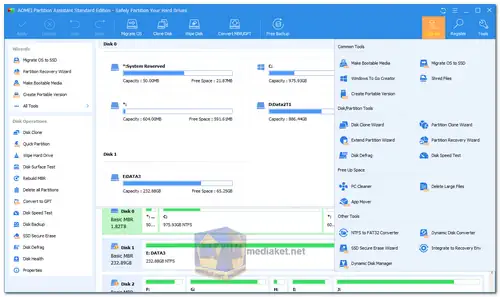 AOMEI Partition Assistant Standard Edition Screenshot