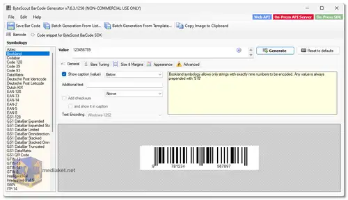 Bytescout BarCode Generator screenshot