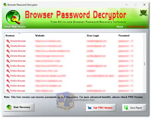 Browser Password Decryptor Screenshot