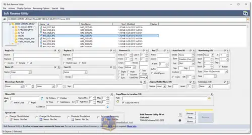 Bulk Rename Utility Screenshot