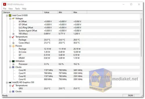 CPUID HWMonitor screenshot