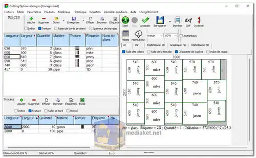 Cutting Optimization screenshot