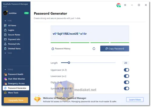 DualSafe Password Manager screenshot