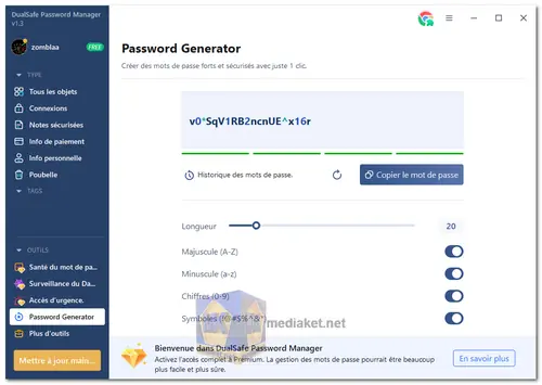 DualSafe Password Manager screenshot