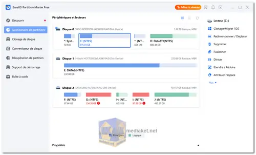 EaseUS Partition Master Screenshot