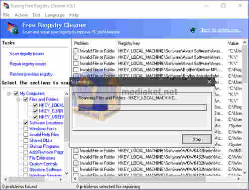 Eusing Free Registry Cleaner screenshot