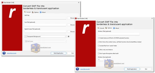 Flash Builder - (SWF to EXE) Screenshot