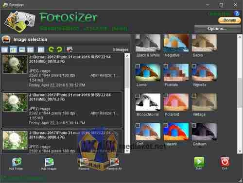 Fotosizer screenshot