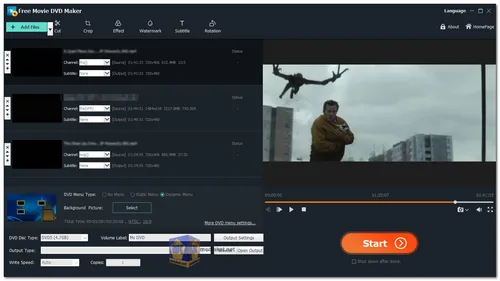 Free Movie DVD Maker screenshot