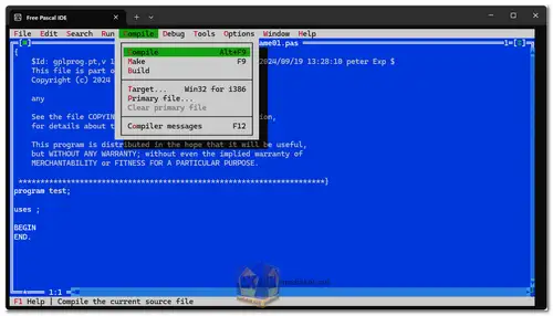 Free Pascal screenshot
