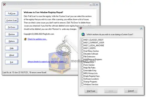 Free Window Registry Repair screenshot