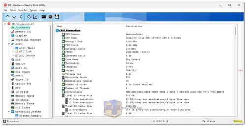 HE - Hardware Read and Write utility Screenshot