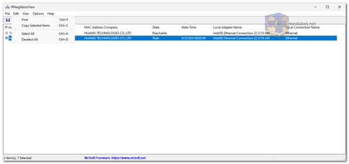 IPNeighborsView screenshot