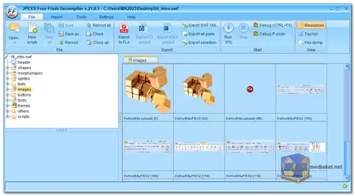 JPEXS Free Flash Decompiler Screenshot