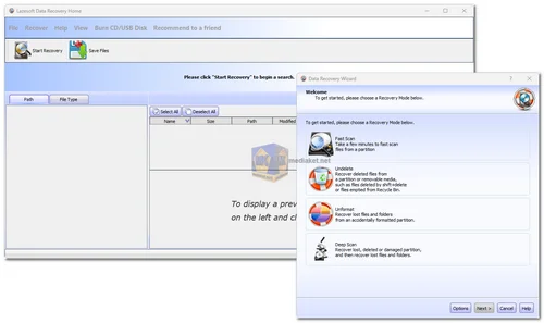 Lazesoft Data Recovery Home screenshot