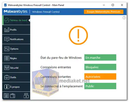 Malwarebytes Windows Firewall Control screenshot