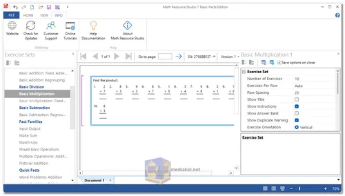 Math Resource Studio screenshot