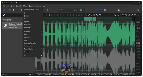 ocenaudio screenshot