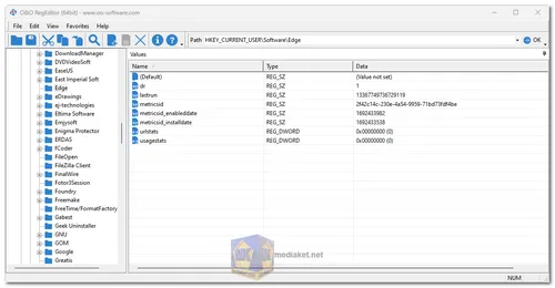 O&O RegEditor screenshot