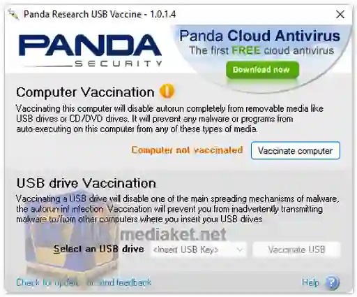 Panda USB Vaccine screenshot