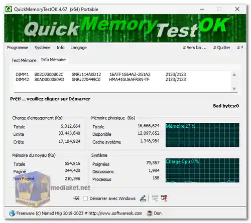 QuickMemoryTestOK screenshot