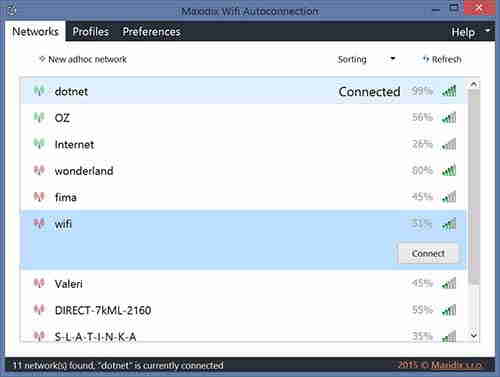 Maxidix Wifi autoconnection