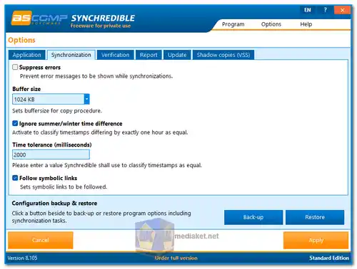 Synchredible screenshot