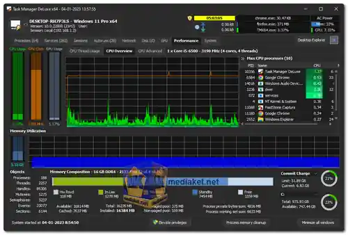 Task Manager DeLuxe Screenshot