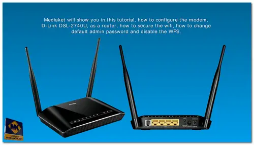 D-LINK DSL 2740U Modem Settings configuration - screenshot