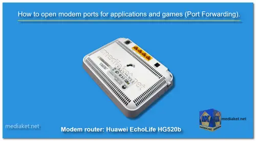 Huawei EchoLife HG520b - Port Forwarding screenshot