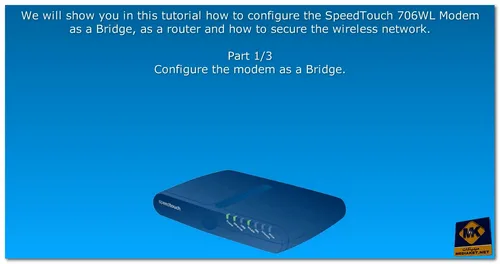 SpeedTouch 706 WL modem configuration Screenshot