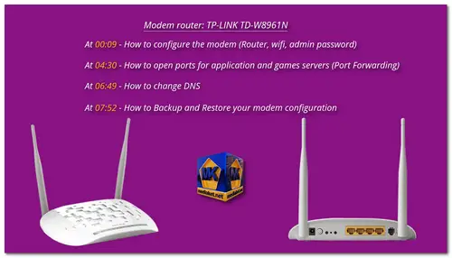 TP-LINK TD-W8961N - Configuration all in one - screenshot