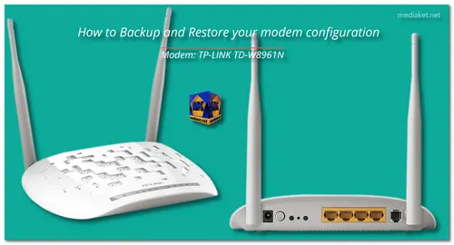 TP-LINK TD-W8961N - Backup and Restore screenshot