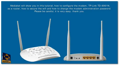 TP-LINK TD-W8961N modem configuration Screenshot