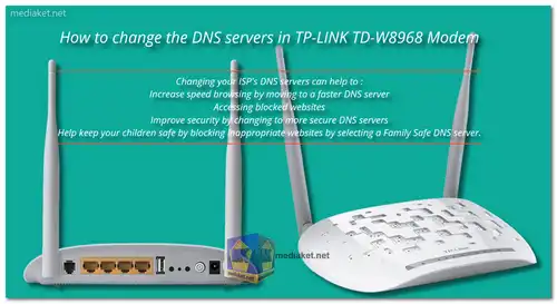 TP-LINK TD-W8968 v4 - Change DNS screenshot