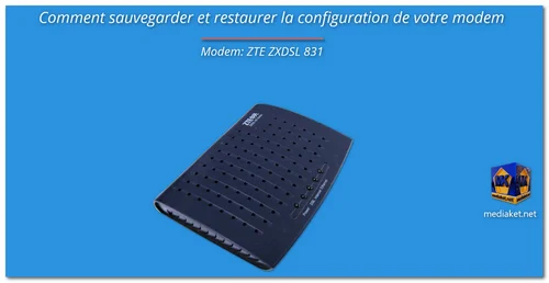 ZTE ZXDSL 831 Sauvegarde et restauration screenshot