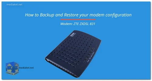 ZTE ZXDSL 831 Backup and Restore screenshot