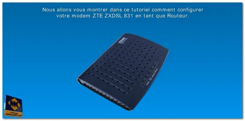 ZTE ZXDSL 831 modem configuration screenshot