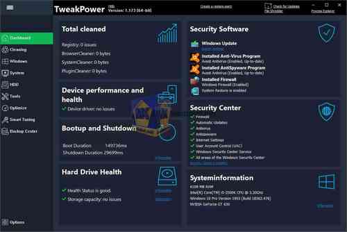 free instals TweakPower 2.040