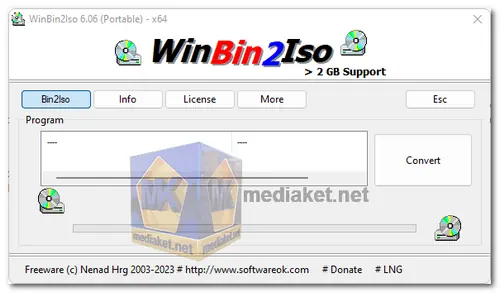 WinBin2Iso screenshot