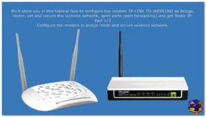 TP-LINK TD-W8951ND - Configuration screenshot