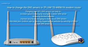 TP-LINK TD-W8961N - Change DNS screenshot